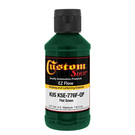 Custom Shop Flat Green - Ez-Flow Striping & Lettering Enamel, 1/4 Pint