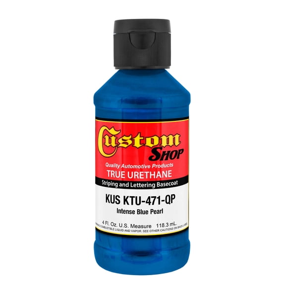 Custom Shop Intense Blue Pearl - True-U Pinstriping Urethane Basecoat Pearl Colors, 1/4 Pint