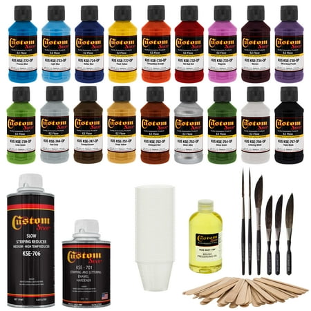 Custom Shop Lettering ENAMEL/PINSTRIPE 18 KIT PAINT AUTO Graphic Stiper