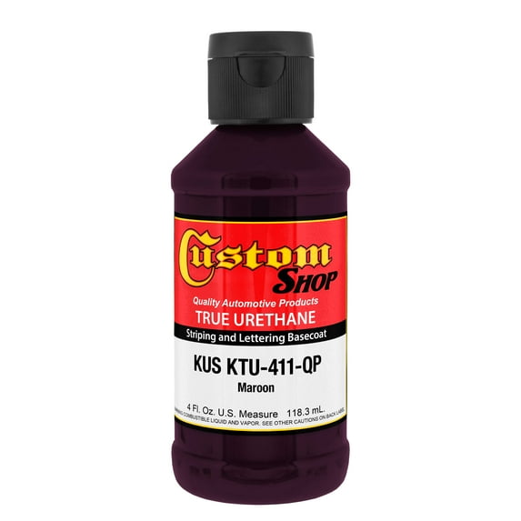 Custom Shop Maroon - True-U Pinstriping Urethane Basecoat Standard Colors, 1/4 Pint