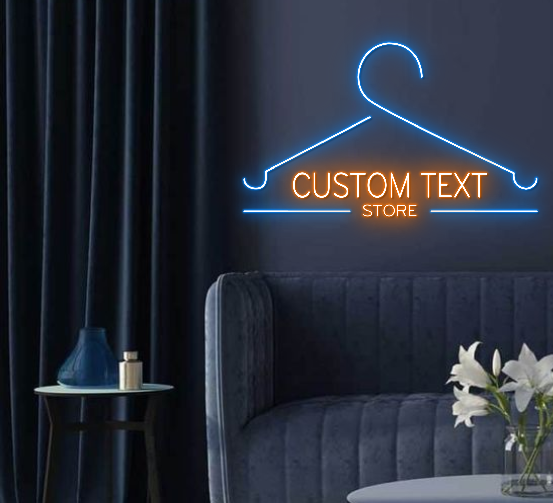 Custom Shop Name Neon Sign, Clothes Shop Store Signboard