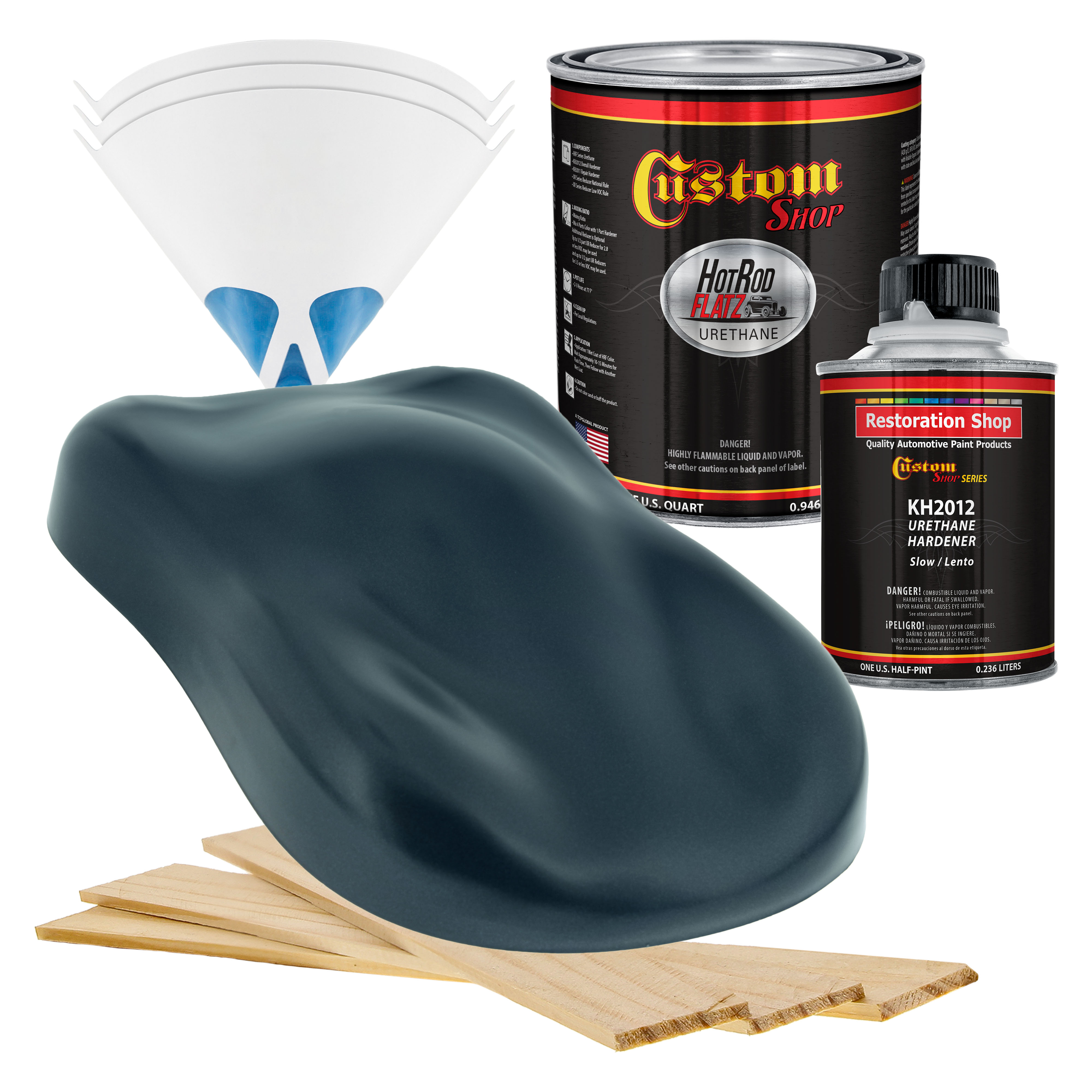 Custom Shop Neptune Blue Firemist Hot Rod Flatz Flat Matte Satin