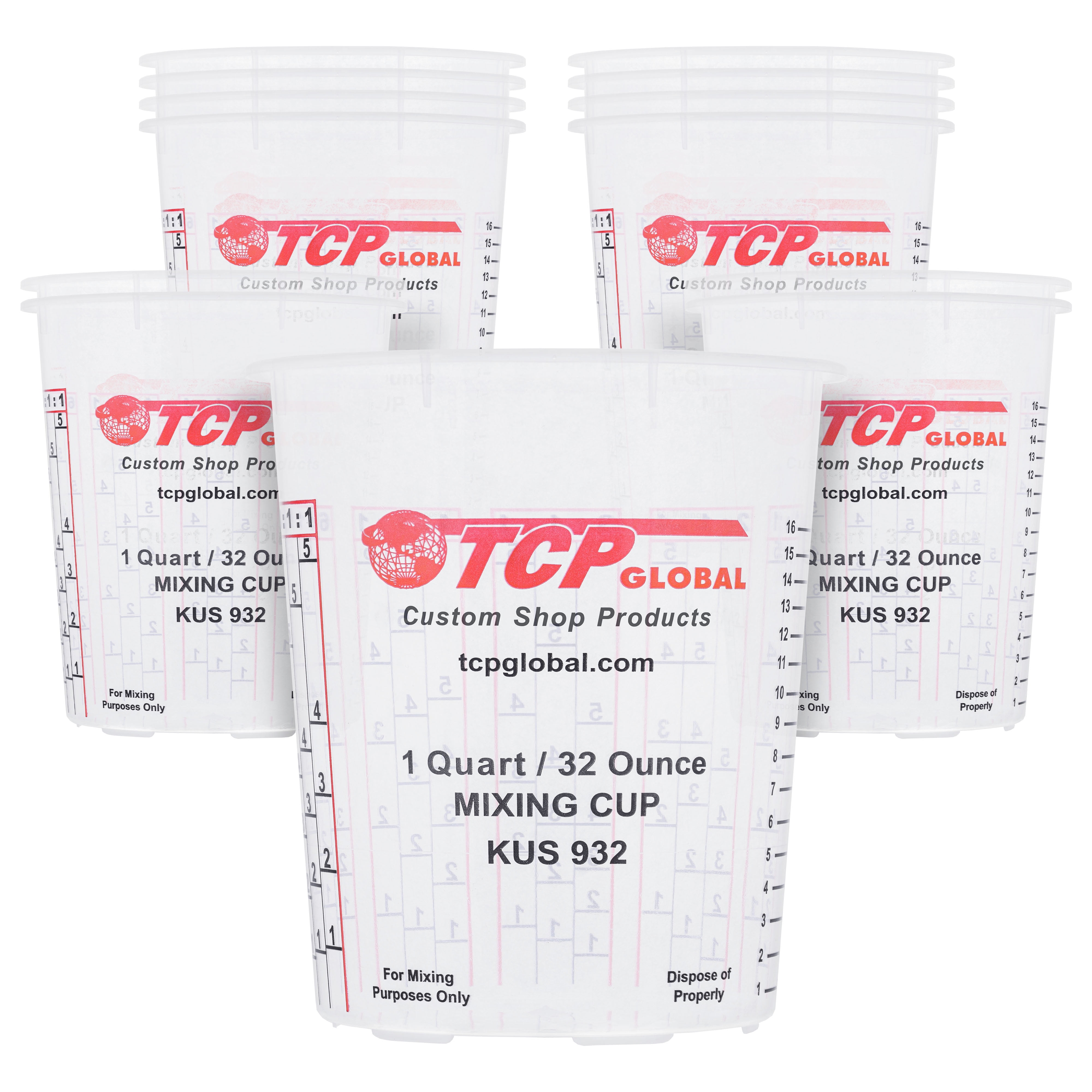 Custom Shop/TCP Global - 12 Pack Paint & Epoxy Mixing Cups - Quart Size ...