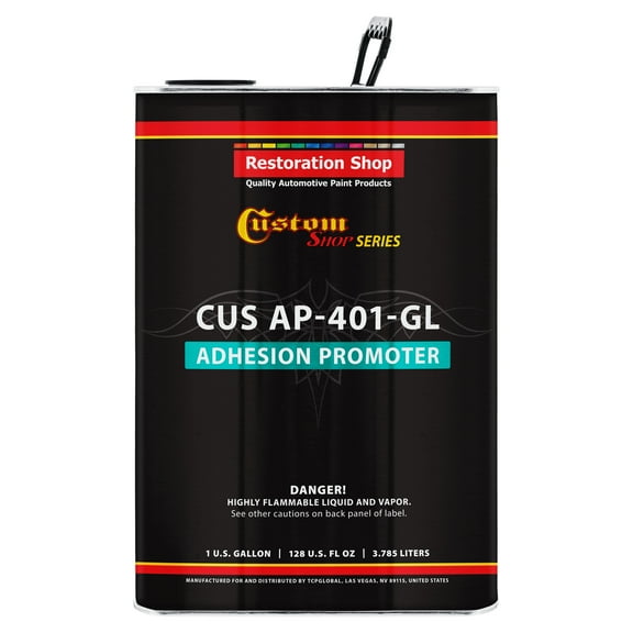 Custom Shop Premium Universal Adhesion Promoter and Tie Coat, 1 Gallon - Paint Provides Superior Adhesion to Metal, Plastic, Fiberglass, Flex Agent - 50 State VOC Compliant for Autobody