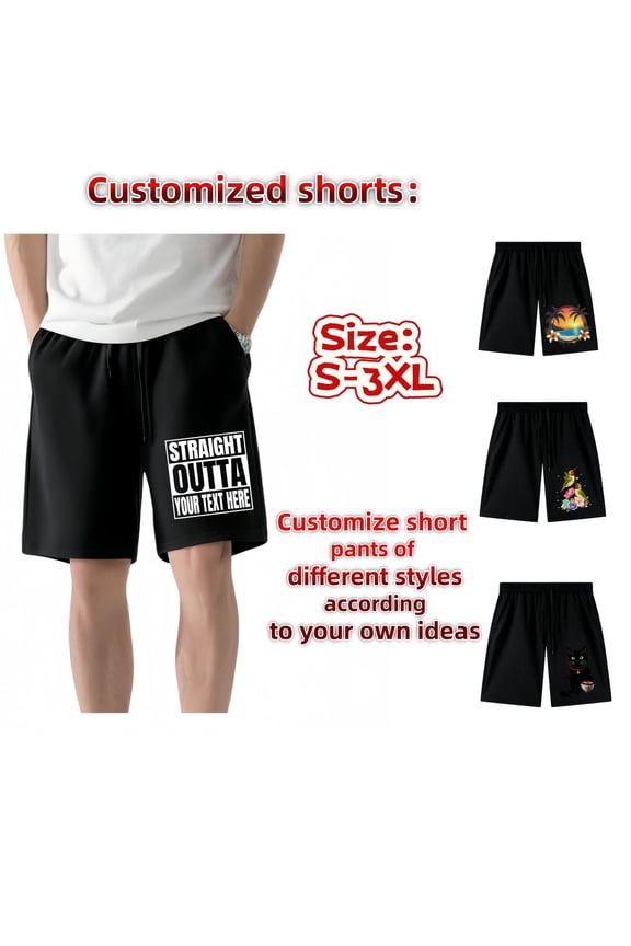 Custom Shorts Personalized Photo Text Casual Summer Wear