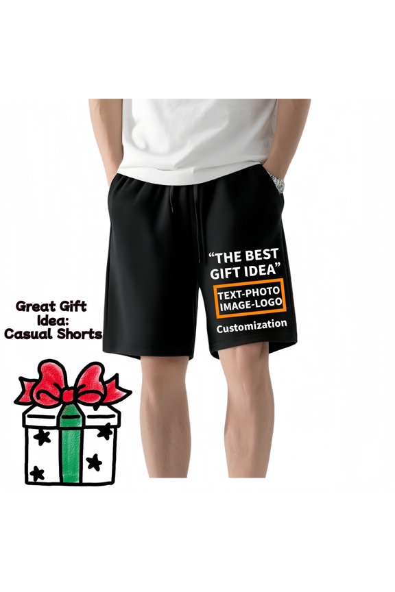 Custom Shorts Personalized Photo Text Casual Summer Wear