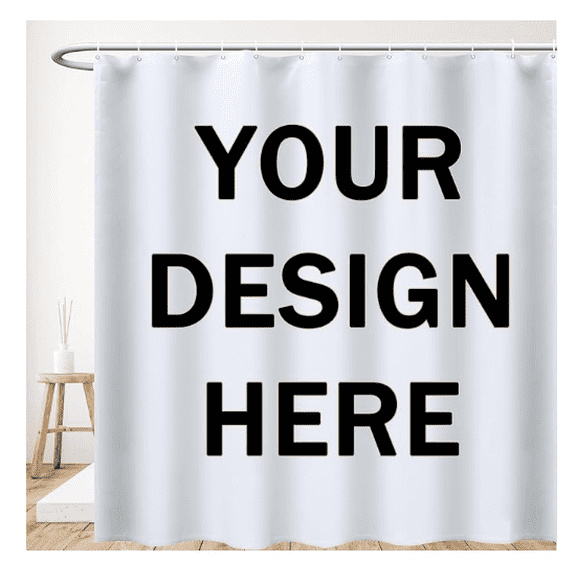 Custom Shower Curtain Personalized Photo Text Bathroom Decor