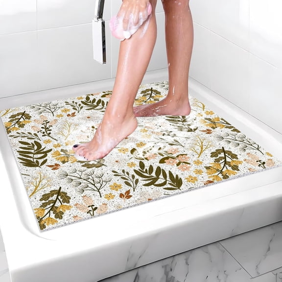 Custom Shower mat Non Slip Personalized Bathtub Mat with Your Logo Image Text Photo, Anti Slip Washable Loofah Shower Mat for Bathroom, Wet Area, Bath Tub, Shower 36x16 inch