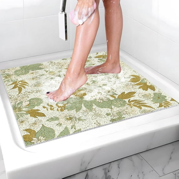 Custom Shower mat Non Slip Personalized Bathtub Mat with Your Logo Image Text Photo, Anti Slip Washable Loofah Shower Mat for Bathroom, Wet Area, Bath Tub, Shower 36x16 inch