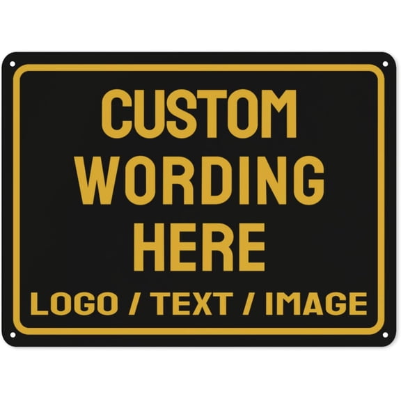 Custom Sign Bulk Personalized Metal Signs For Outdoor Indoor Business Home Store Office Yard Street Lawn Make Your Own Customized Signs With Your Logo Text Photo, 8x12inch,