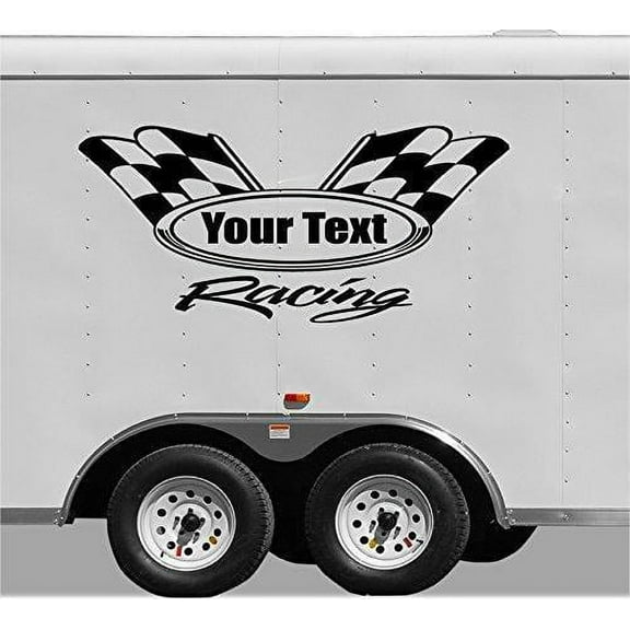 Custom Sign Your Team Name Racing Trailer Decals Stickers Mural