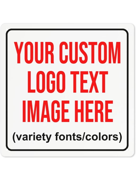 Custom Signs,Custom Sign, Metal Sign Customized Sign Personalized Metal Signs With Text Logo Image For Office Business Workplace Home Bar Indoor Outdoor Use 12"x8"