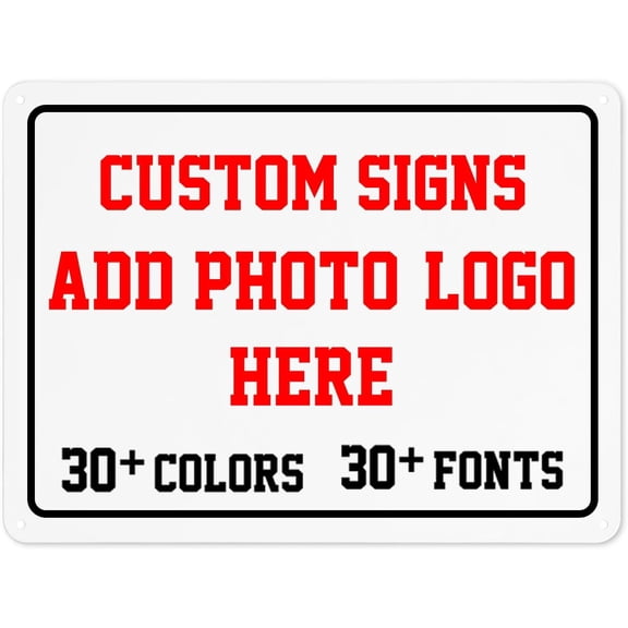 Custom Signs Outdoor12x8inch Personalized Metal Parking Signs For Business,Intersection Signs,Road Signs,Outdoor Garden Signs,Workplace,Office,Home,Hazard Decorative Signs., Horizontal