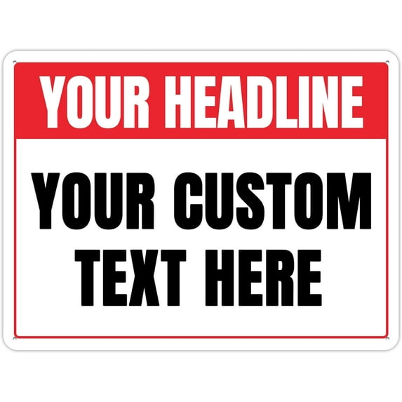 Custom Signs Outdoor Metal 16x12 Personalized Rust-Proof Entrance Signs, Garden Signs, Hazard Signs, Intersection Signs, Parking Signs, Decorative Signs (Horizontal)