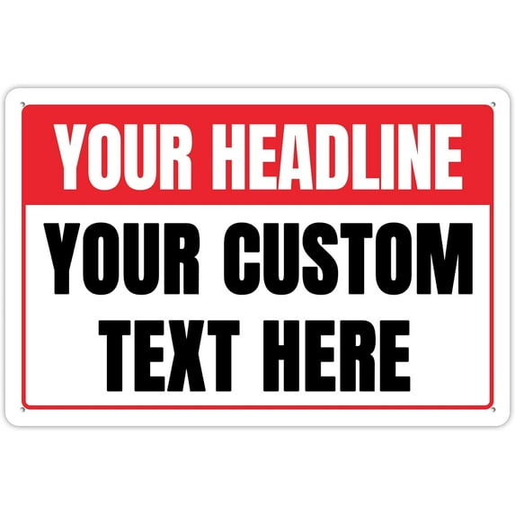 Custom Signs Outdoor Metal 16x12 Personalized Rust-Proof Entrance Signs, Garden Signs, Hazard Signs, Intersection Signs, Parking Signs, Decorative Signs (Horizontal)