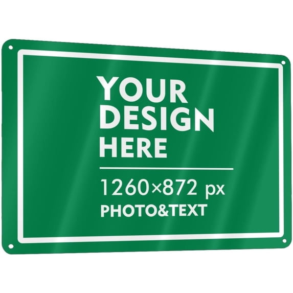 Custom Signs Outdoor Metal Sign - 12 x 8 Personalized Aluminum Rust-Proof Entrance Signs, Garden Signs, Hazard Signs, Parking Signs for Business (Personalized Headline)