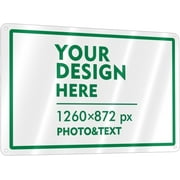 Custom Signs Outdoor Metal Sign - 12 x 8 Personalized Aluminum Rust-Proof Entrance Signs, Garden Signs, Hazard Signs, Parking Signs for Business Personalized Headline