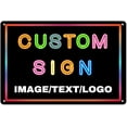 thumbnail image 1 of Custom Signs Outdoor Metal Sign - 12 x 8 Personalized Aluminum Rust-Proof Entrance Signs, Garden Signs, Hazard Signs, Parking Signs for Business (Personalized Headline), 1 of 5