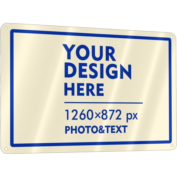 Custom Signs Outdoor Metal Sign - 12 x 8 Personalized Aluminum Rust ...