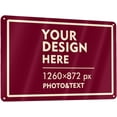 thumbnail image 1 of Custom Signs Outdoor Metal Sign - 12 x 8 Personalized Aluminum Rust-Proof Entrance Signs, Garden Signs, Hazard Signs, Parking Signs for Business (Personalized Headline), 1 of 5