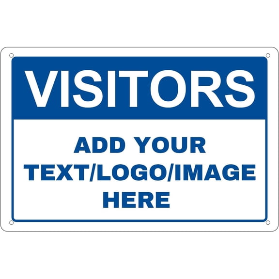 Custom Signs Outdoor Metal Sign - 12 x 8 Personalized Aluminum Rust-Proof Entrance Signs, Garden Signs, Hazard Signs, Parking Signs for Business (Personalized Headline)