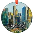 thumbnail image 1 of Custom Singapore Ornament |Faux |Unique Souvenir |Vacation Travel Gift | Holiday Anniversary |Christmas Decor, Holiday Keepsake, Xmas Tree Hanging Decoration, Seasonal Gift Idea, C, 1 of 5