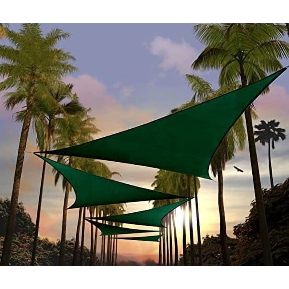 Custom Size 22' x 22' x 22' Green Triangle Sun Shade Sail UPF50+ AGTAPT28, Order to Make Canopy Awning, 95% UV Blockage, Water & Air Permeable, Commercial Standard (We Customize)$$Garden & Patio