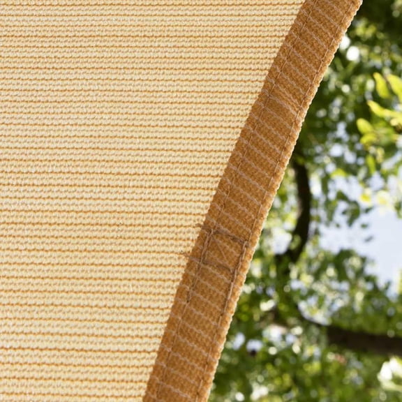 Custom Size 8' x 17' Beige Rectangle Square Sun Shade Sail UPF50 AGTAPR1016, Order to Make Canopy Awning, 95% UV Blockage, Water & Air Permeable, Commercial and Residential (We Customize)