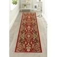thumbnail image 1 of Custom Size Anti Slip Backing Low Pile Oriental Mahal Red Design for Indoor Mat Rug Hallway Entryway Stairway Bedroom Kitchen ( Oriental Mahal Red, 26" x 50' ), 1 of 3
