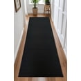 thumbnail image 1 of Custom Size Anti-Slip Machine Washable Loop Pile Black Runner Rugs ( 12' x 26"), 1 of 6