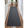 thumbnail image 1 of Custom Size Anti-Slip Machine Washable Loop Pile Charcoal Runner Rugs ( 13' x 26"), 1 of 5