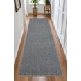 thumbnail image 1 of Custom Size Anti-Slip Machine Washable Loop Pile Dark Gray Runner Rugs ( 7' x 30"), 1 of 6