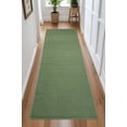 thumbnail image 1 of Custom Size Anti-Slip Machine Washable Loop Pile Green Runner Rugs ( 4' x 26"), 1 of 6