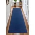 thumbnail image 1 of Custom Size Anti-Slip Machine Washable Loop Pile Blue Runner Rugs ( 4' x 26"), 1 of 7