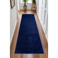 thumbnail image 1 of Custom Size Anti-Slip Machine Washable Soft Pile Navy Carpet Runner Rugs ( 14' x 26"), 1 of 5