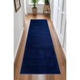 thumbnail image 1 of Custom Size Anti-Slip Machine Washable Soft Pile Navy Carpet Runner Rugs ( 15' x 26"), 1 of 5