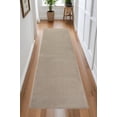 thumbnail image 1 of Custom Size Anti-Slip Machine Washable Soft Pile Off-White Carpet Runner Rugs ( 14' x 26"), 1 of 5
