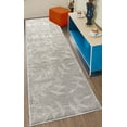 thumbnail image 1 of Custom Size Anti-Slip Washable Soft Pile Leaves Silver Carpet Runner Rugs ( 50' x 26"), 1 of 5