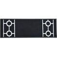 thumbnail image 1 of Custom Size Cut to Size Stair Treads Chain Border Black Customize Slip Resistant Latex Backing Low Profile Stair Tread Set Of 13 (Black 7.5in x 26 in), 1 of 9