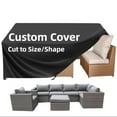 thumbnail image 1 of Custom Size Patio Furniture Covers, Outdoor Waterproof Table Chair Set Cover, Bespoke All-Weather Protection Cover for Garden Sofa Couch, Fade Resistant Heavy-Duty Anti-UV Cover, 1 of 8