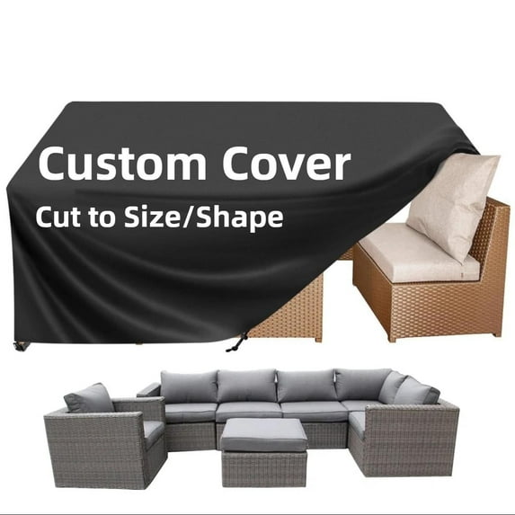 Custom Size Patio Furniture Covers, Outdoor Waterproof Table Chair Set Cover, Bespoke All-Weather Protection Cover for Garden Sofa Couch, Fade Resistant Heavy-Duty Anti-UV Cover