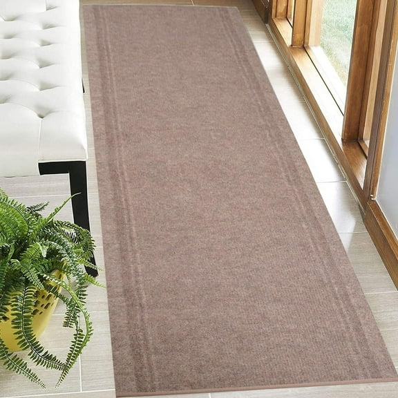 Extra-Long Heavy Duty Runner Rug Skid Resistant Backing Rug Runner Ridged Cut to Size Roll Runner Rugs - 16 Feet x 26 Inch