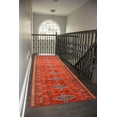 thumbnail image 1 of Custom Size Rug Runner Traditional Oriental Looks Blue Medallion Design Hotel Quality Cut To Size Canvas Backing Red Runner Rugs, Customize Length by Feet and 26" or 35" Width, 1 of 10