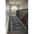 thumbnail image 1 of Custom Size Rug Runner Traditional Vintage Distressed Looks Medallion Design Hotel Quality Cut To Size Oriental Isfahan Navy Blue Runner Rug, Customize by Feet, 1 of 10