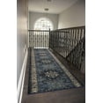 thumbnail image 1 of Custom Size Rug Runner Traditional Vintage Distressed Looks Medallion Design Hotel Quality Cut To Size Oriental Navy Blue Runner Rugs, Customize Length by Feet and 26" or 35" Width Option, 1 of 10
