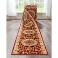 thumbnail image 1 of Custom Size Runner - Choose Your Length - Delos Red -Traditional Oriental Floral Medallion - 27 Inch Wide x 50 Feet Long Runner (27" x 50' Runner) Rug, 1 of 4