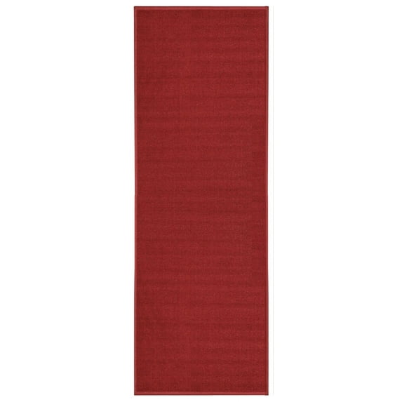 Custom Size Runner Red Solid Single Color Plain Non-Slip (Non-Skid) Rubber Back Stair Hallway Rug by Feet 31 Inch Wide Select Your Length