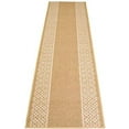 thumbnail image 1 of Custom Size Runner Rug Berber Chain Border Beige Design Rug Runner 26 Inch Wide and Your Choice of Your Length By Feet Proudly Customize In USA Facility(Beige With White Border, 47 ft x 26 in), 1 of 7