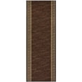 thumbnail image 1 of Custom Runner Meander Roll Runner 26 Inch Wide x Your Length Size Choice Slip Skid Resistant Rubber Back 3 Color Options (Brown, 7 ft x 26 in), 1 of 9