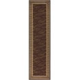 thumbnail image 1 of Custom Size Runner Rug Bordered Greek Key Meander Brown Roll Runner Rug Choice of Your&nbsp;Length by feet&nbsp;Slip Resistant Latex Back Cut to Size Rug Runners Customize in USA Facility, 1 of 8